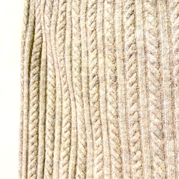 EXPRESS Cable Knit Skirt Beige L - Picture 3 of 7